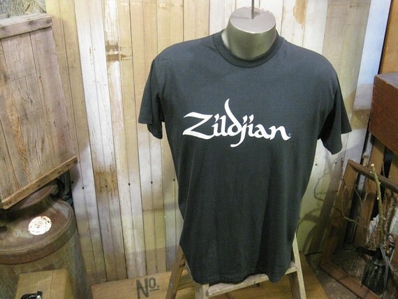 Zildjian 70s Vintage T shirt The Only Serious Choice rock band tshirt