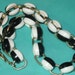 Vintage MOD 60s Graphic Black and White Plastic Chain Link Necklace