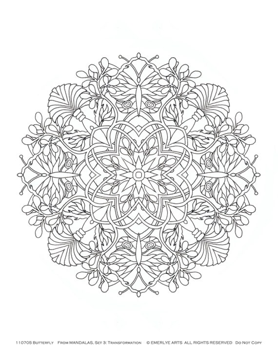 Download Mandalas Adult Coloring Pages Transformation Themed set of 10