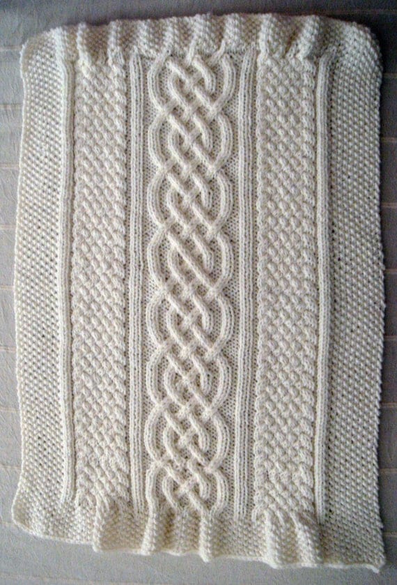 Celtic blanket knitting pattern celtic cable design Celtic Aran Afghan irish ...