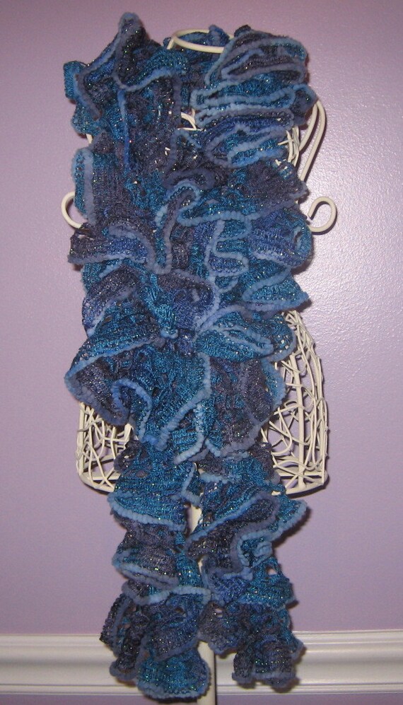 Handmade Crochet Fancy Lacey Scarf