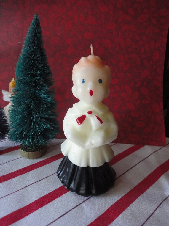 Vintage 1950 Gurley Choir Boy Christmas Candle by oldmrsdaisy
