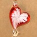 Angel Wing Teardrop Heart Glass Pendant ... "Created by Tom Heath"