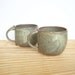 Ceramic Coffee Cups in Fog Glaze - Stoneware Pottery Mugs - Set of 2