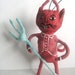 SALE Little Red Devil Spun Cotton ornament maria pahls