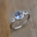 Periwinkle Blue Spinel,14k Palladium White Gold White Sapphire Ring, One of A Kind, Spectacular Spinel