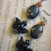 Batiria- Jasper and Bat earrings