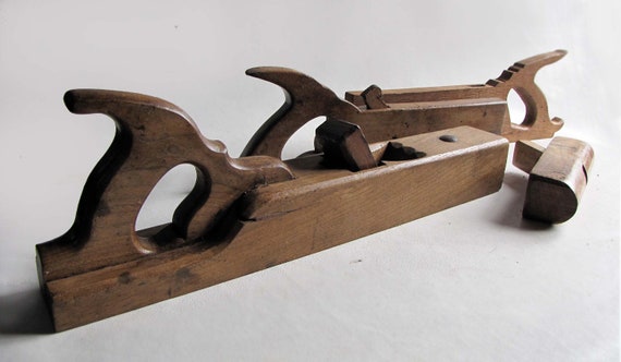 Antique wood planers Decorative hand tool Wood planes Vintage