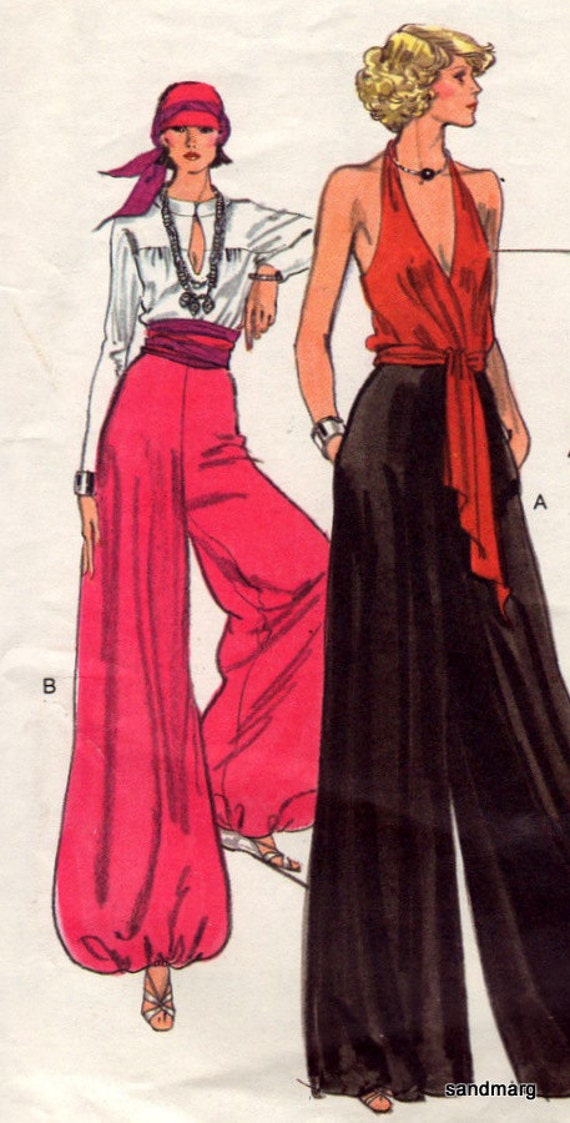 Vintage Vogue 9633 Palazzo Pants and Evening Skirt Harem Pants