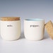 salt and pepper jars.