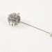 Rhinestone 80s Lapel Cravat Brooch Pin Vintage Jewelry