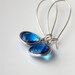 New - Ocean Blue Dangle Earrings, Capri Blue, Silver, Elegant, Kidney Earwires, Olympian Blue, Resort