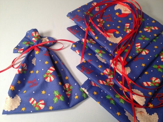 Whimsical Mini Gift Bags, Favor Bags, Fabric Packaging, Gift Wrap ...