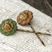 Moon Hair Pin, Moon Hair Clip, Flower Hair Pin, Flower Hair Clip, Button Hair Pin, Moon Bobby Pin, Mocha Button, Olive, Button Bobby Pins