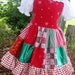 Custom Boutique Red Green Jumper Dress Girl 3 4 5 Ready to Ship Christmas Free Shipping