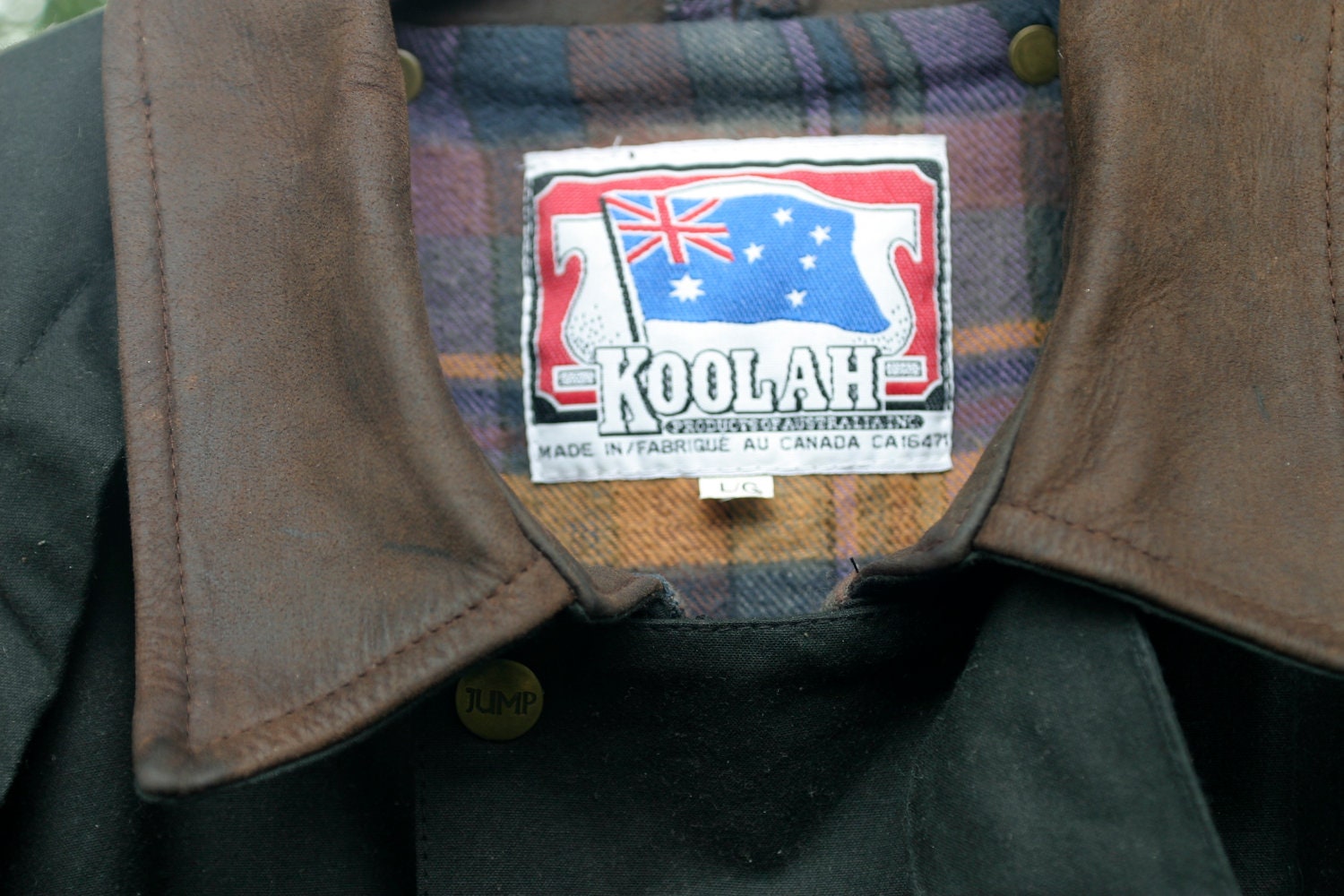 Vintage Australian Outback Koolah Jump Oilskin Riding Coat