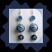 Denim Blue Drop Earrings, polymer clay jewelry