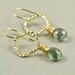 Moss Aquamarine Dangle Earrings, March Birthstone Jewelry