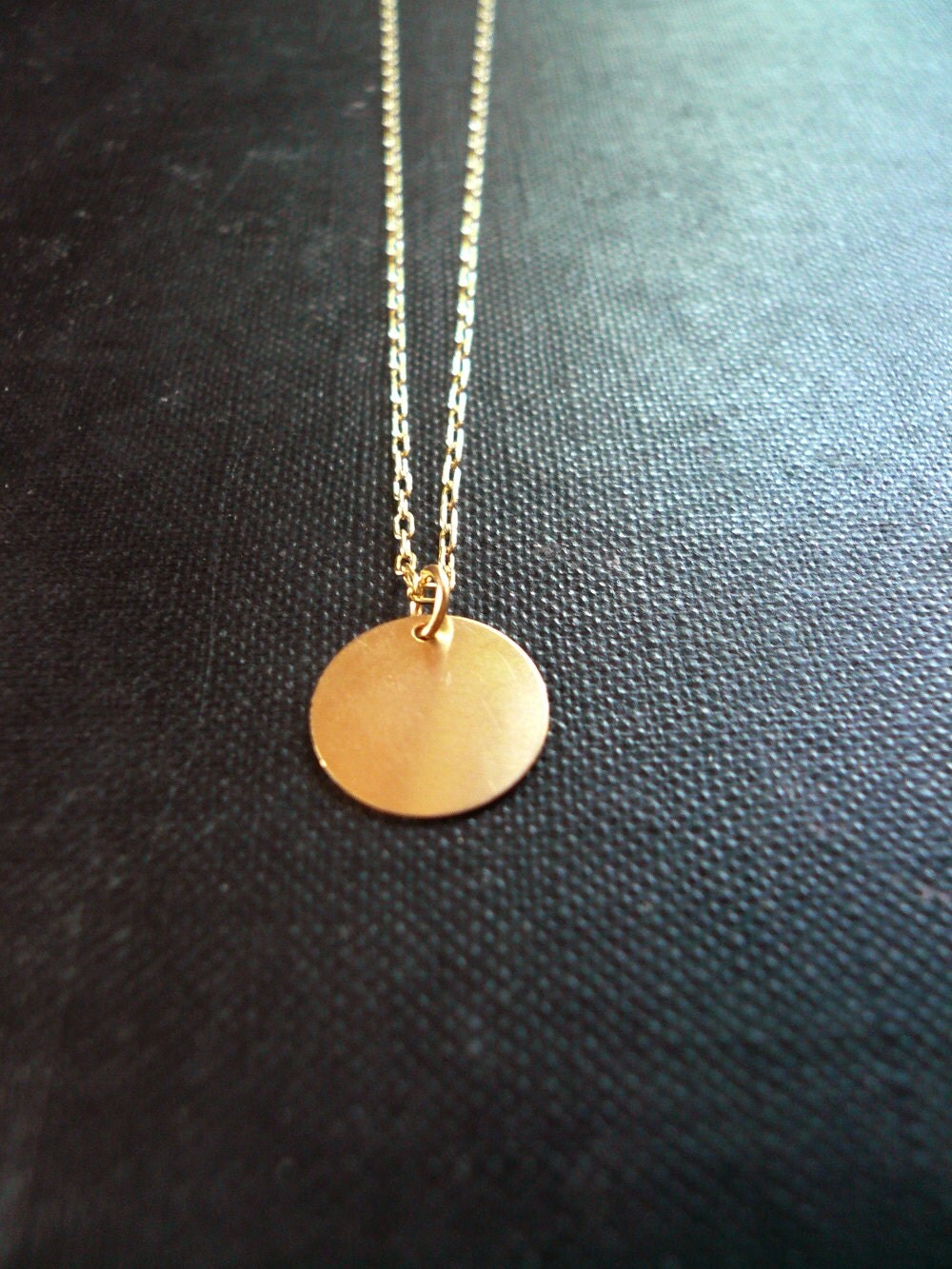 Simple Gold Drop Necklace in Gold Filled by roundabout on Etsy