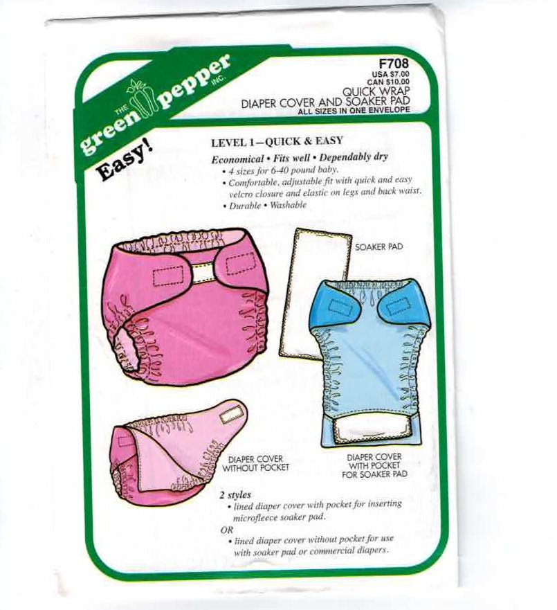 Green Pepper F708 Quick Wrap Cloth Diaper by