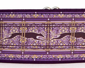 Jane Walkers Paisley Purple and Black Martingale Collar-