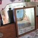 SALE - Vintage Oak Frame Beveled Mirror with Glass Knob Hooks - Shabby Prairie Cottage