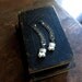 Shooting Stars Gunmetal Mesh and Tooth Earrings