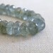 Moss Aquamarine Gemstone AAA Faceted Teal Rondelle Large 7mm 1/2 Strand Wholesale