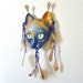 Cat Sculpture Blue And Gold Visionary Art