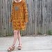 You Got the Silver You Got the Gold Vintage Indian Cotton Mini Dress sz s/m