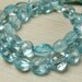 Sky Blue Topaz Coin Beads, AAA, Faceted 7mm (ET698)