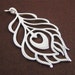 RESERVED for Tiffany only - Silver Peacock Feather Pendant - large