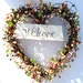 Heart Berry Wreath - Front Door Decoration - Welcome Sign