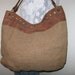 Hobo International large tote shoulder bag burlap suede flawless