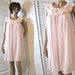 Nylon Chiffon Nightgown. 1950s lingerie. Babydoll style. Small.