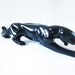 Vintage Black Panther Planter - Ceramic Mid Century McCoy Sleek Cat Figure