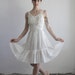 Vintage 50s Slip . Organza and Cotton . Lingerie . Negligée . Size Small . 1950s Mid Century Sleep Wear