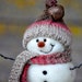 Needle Felted Snowman - Wool Snowmen - Christmas 112