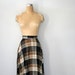 SALE vintage 70s Sweet Black and Cream Pleated Plaid Wool Skirt No. 3