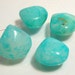 4 Beads.... Peruvian Blue Opal Smooth Puffed Briolette Gemstone Beads...14-15mm....BB