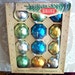 Shiny Brite Christmas Ornaments 1950s Qty 12 Bright Glass Blue Green Holiday Decor