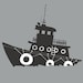 Tugboat Art Print, NAUTICAL Room Decor, Baby Boy NURSERY - SALE