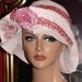 Flapper Hat Cloche Hat Daytime Pink Rose Summer Hat Millinery Floral 1920 style