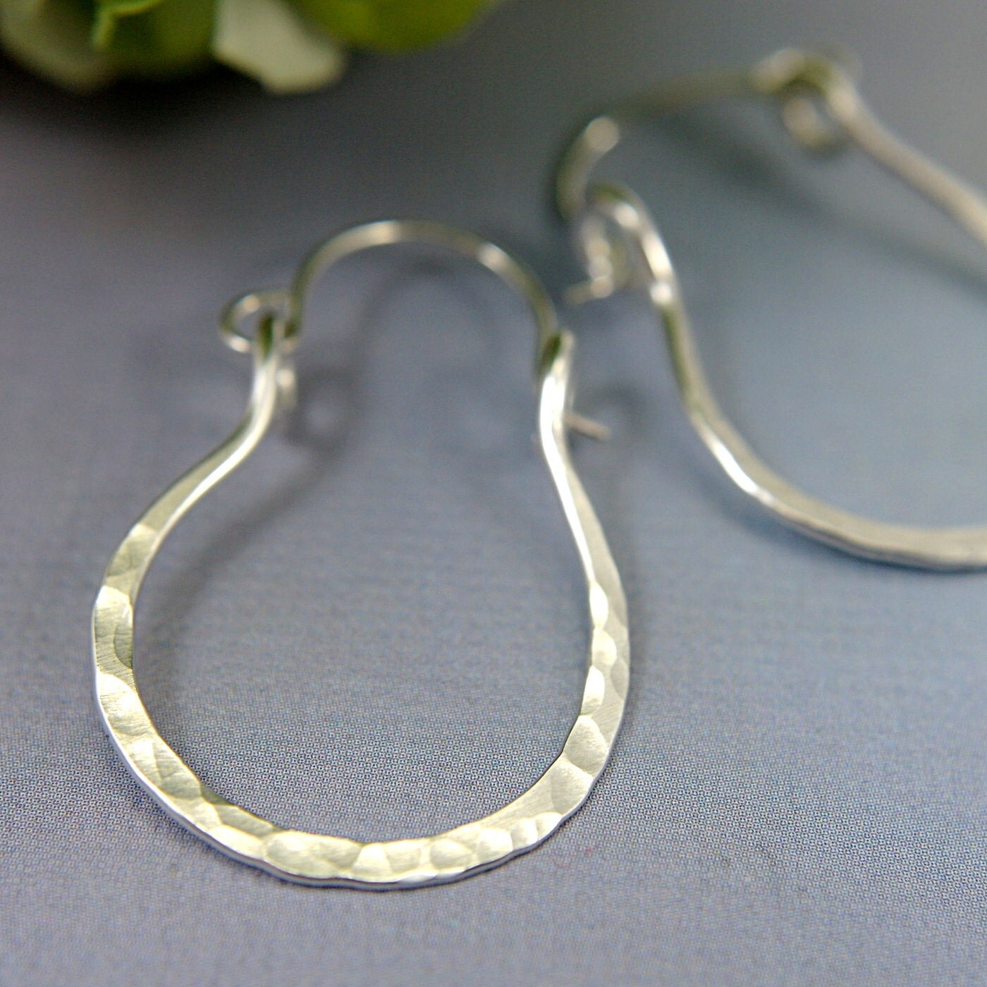 Horseshoe earrings sterling silver hoop earrings equestrian