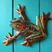 Tree Frog Spirit - copper amphibian sculpture by Mark - Pacific Northwest Coast Indian-inspired - OOAK