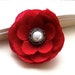 Christmas Red Child Flower Hair Clip