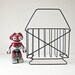 Mid Century Magazine Rack, Modern Book Holder, Industrial Decor