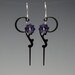 Persephone II v22: Purple Swarovski crystal steampunk earrings