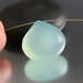21mm Aqua Chalcedony Heart Briolette