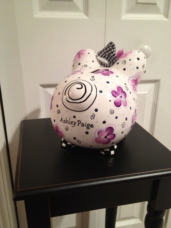 Hand Painted Piggy Bank